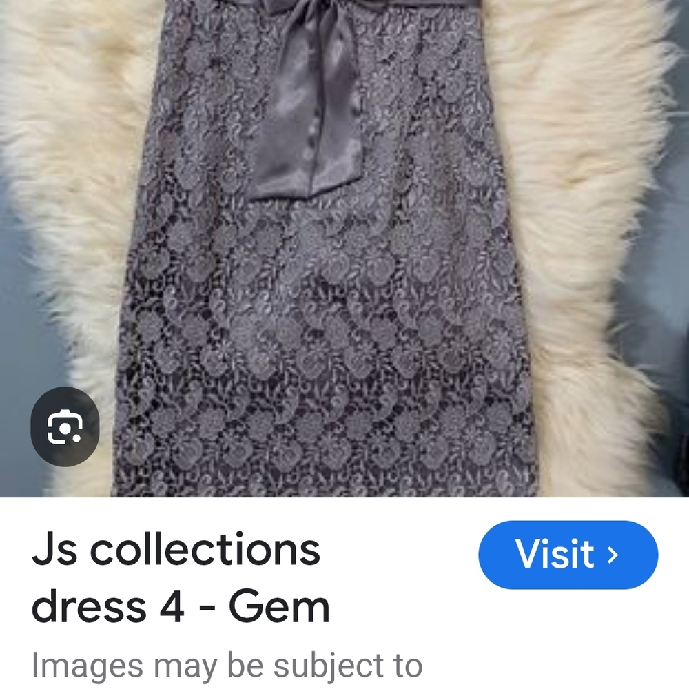 JS Collections Gray Lace Midi Dress